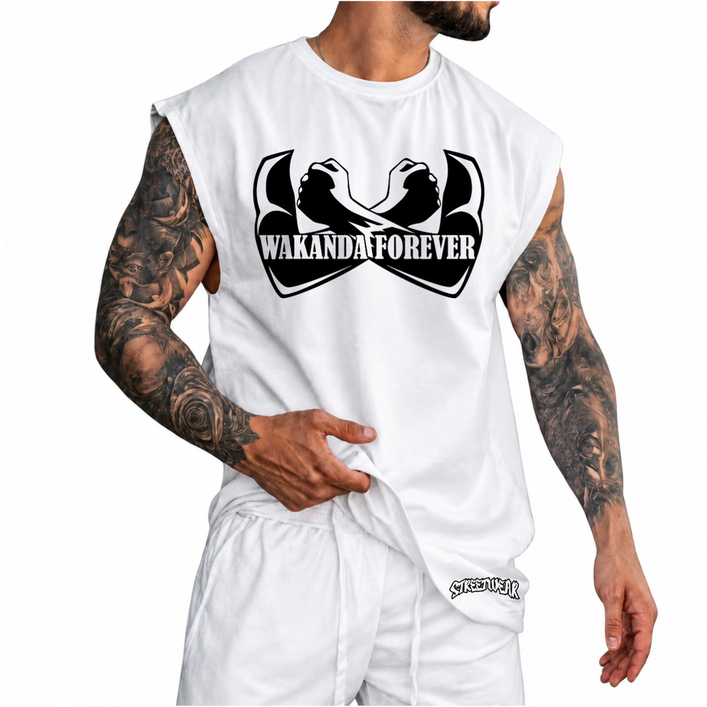 Regata Machão Oversized 100% Algodão Camiseta Cavada Musculação Streetwear Treino Praia Academia