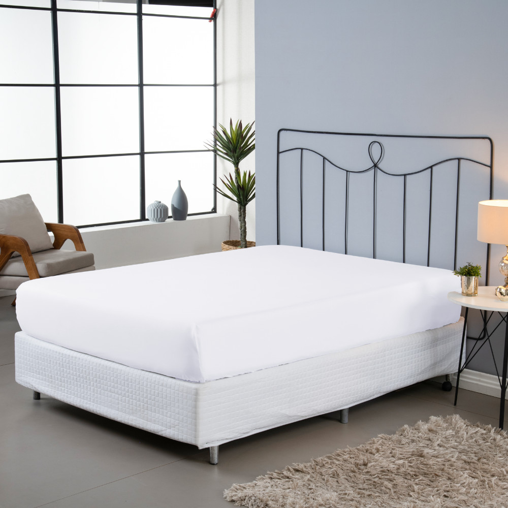 Lençol Avulso Versatile 1 Peça Casal 100% Poliéster Micropercal 300 Fios com Elástico