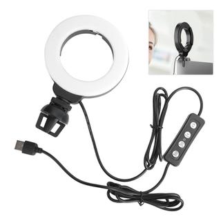 Xixian 4in luz led com clipe regulável selfie preenchimento para laptop tablet telefone 3200-6500k kit de iluminação de