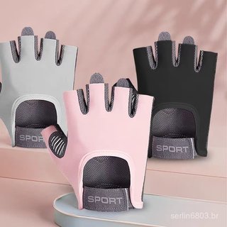 Luvas de amortecimento para ciclismo, fitness, escalada e atividades ao ar livre, unissex, respiráveis, resistentes ao d