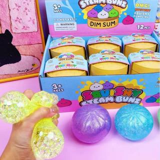 6 Cores Novo Bolinho Squishies Bonito Colorido Bun Brinquedo Lento Subindo Alívio Do Estresse Fidget Para Crianças Adult
