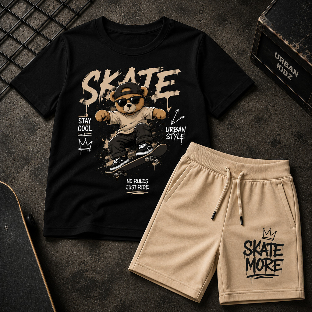 Conjunto Infantil Masculino Camisa 100% Algodão Short Moletinho Estiloso Moda Verão Lançamento Conforto Premium Promoção