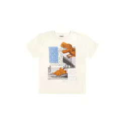 Camiseta Infantil Menino Meia Malha Elian Bege