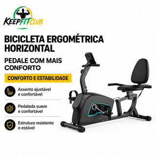 Bicicleta Ergométrica Recumbente Com Monitor De Frequência Cardíaca