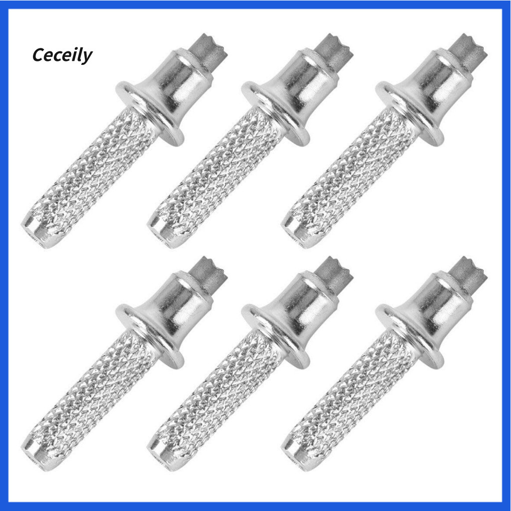 Anti-slip Ski Pole Tips 6pcs Tungsten Steel Trekking Replacement Corrosion Resistant Strong Grip Universal Walking Stick