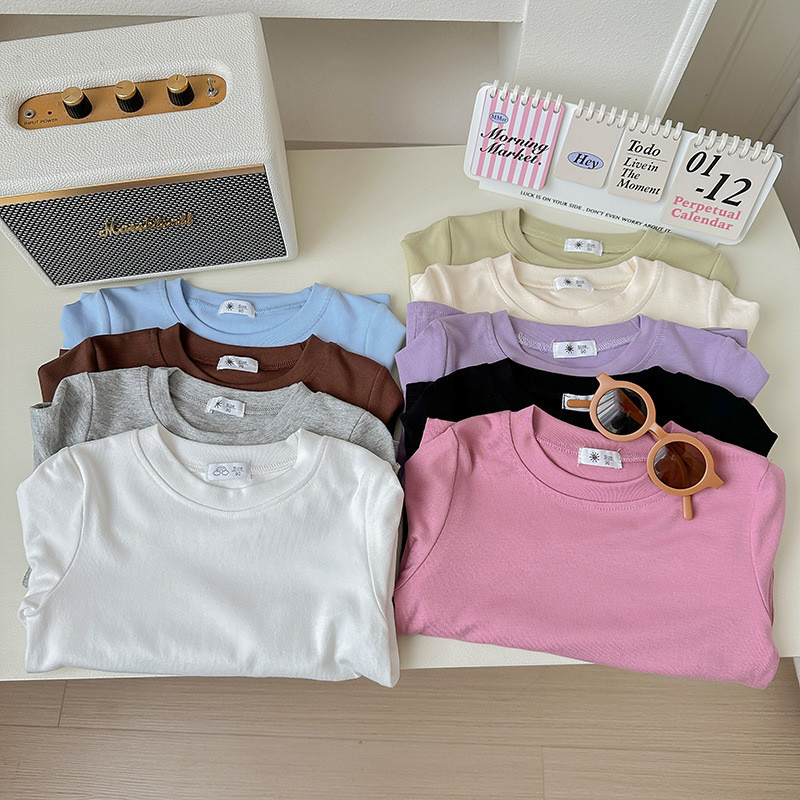2025 outono crianças versão coreana solta máscara de manga comprida camiseta exterior Wear meninos meninas bebê bonito c