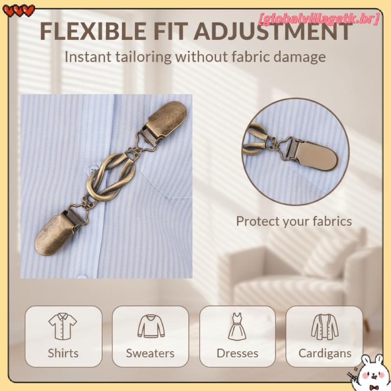Conjunto De Clipes Elásticos Femininos Com Alça Ba , De Aperto Antiderrapantes E Adequados Para A Pele Camisa , Colarinh