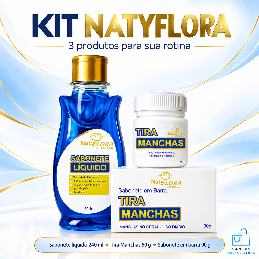 Kit Tira Manchas NatyFlora - Ação Clareadora - 3 Itens