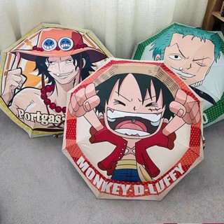 One Piece Luffy Guarda-chuva Chuva ou Chuva Guarda-chuva de Borracha Preta de Dupla Utilização Protetor Solar Anti-Ultra