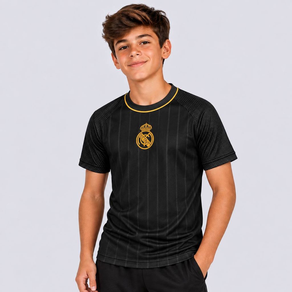 Camisa Real Madrid Lenda Infantil Preta 7 Vini Jr — imagem 2 de 2