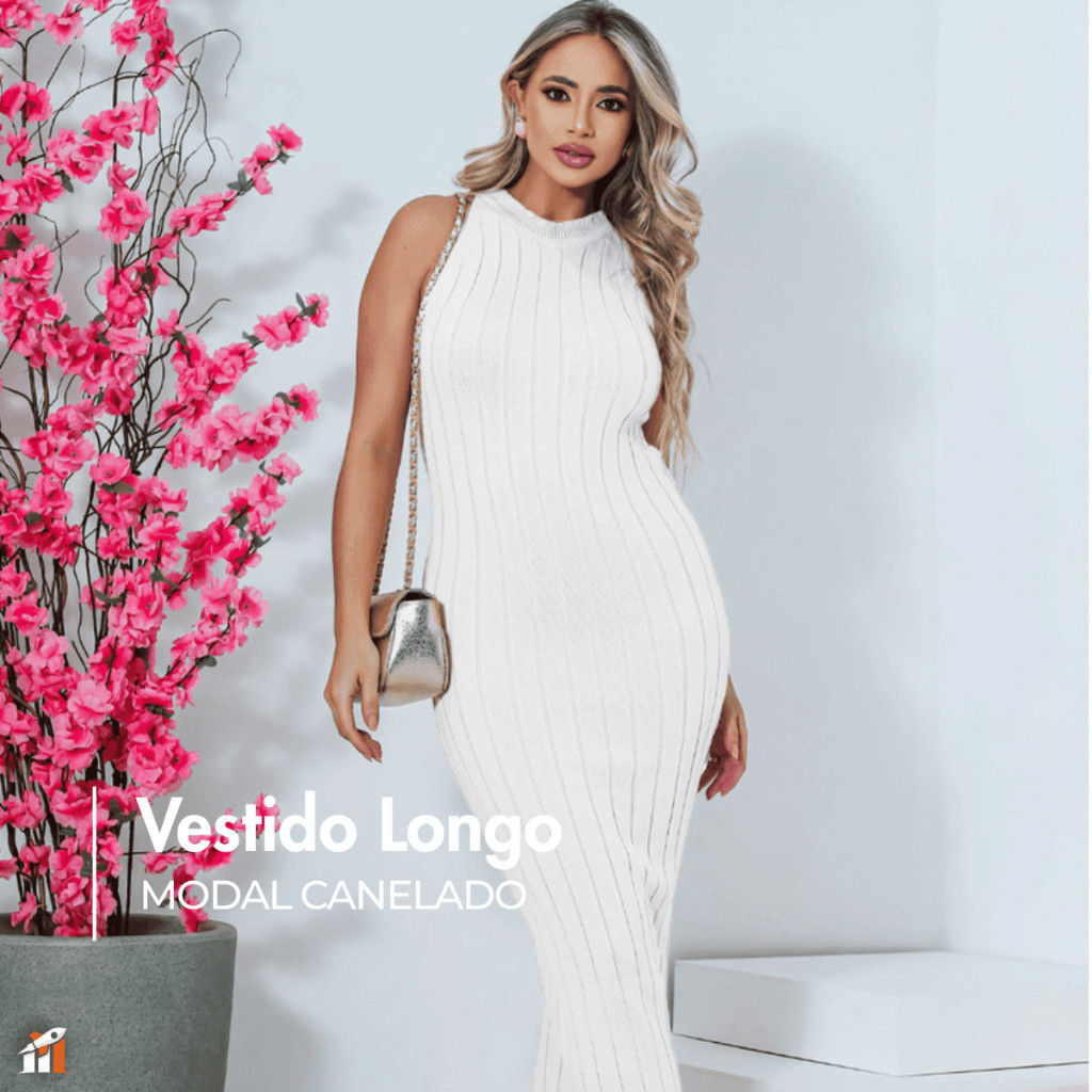 Vestido Longo Feminino Modal Canelado Elegante Roupa Feminina Sem Manga Casual Festa Verão Estiloso.
