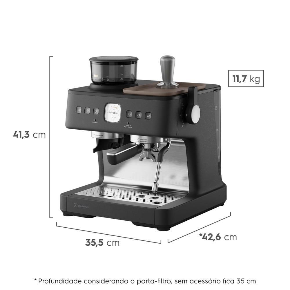 Cafeteira Espresso Electrolux Expert Moedor Integrado e Vaporizador de Leite Preta (ECM90) — imagem 2 de 2