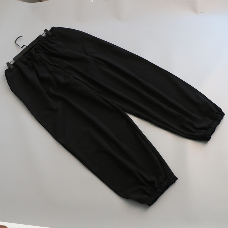 Leggings pretas masculinas verão calças esportivas finas soltas mais finas olhar Casual legal calças Bloomers não estira