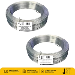 Kit 2kg Arame Liso Galvanizado BWG 20 0,89mm JST 2 Rolos 410m Artesanato