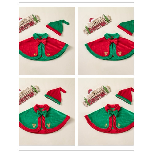 Comércio exterior Cross-Border natal primavera outono infantil crianças bonito dos desenhos animados bordado manto xale 