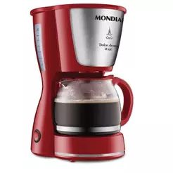 Cafeteira Elétrica 18 Xícaras Mondial Dolce Arome C-35 Vermelha e Prata 127V