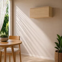 Armário Aéreo 1 Porta Basculante 80 cm Andria Bege/Marrome
