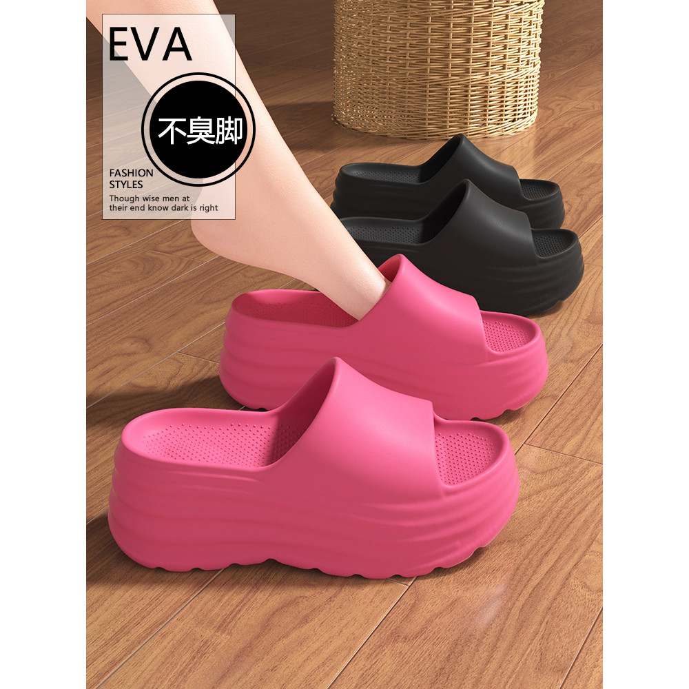 8CM aumentando sandálias chinelos feminino exterior Wear praia confortável antiderrapante verão não cansado EVA pequenos