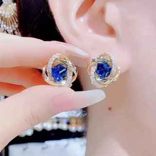 Enrolamento cheio de diamante brincos feminino luz luxo High-End moda pérola brincos elegante clássico All-Match brincos
