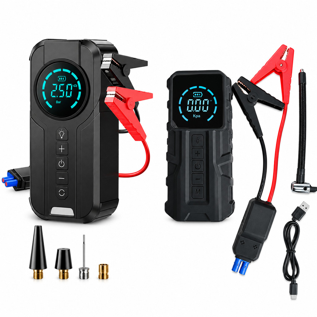 Portable Air Pump Compressor Inflator Multi-function 4 in 1
