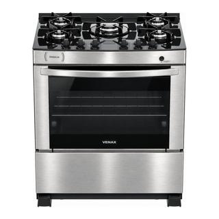 Fogao 5 Bocas Venax delplus Vitreo Bl Inox Gas Glp
