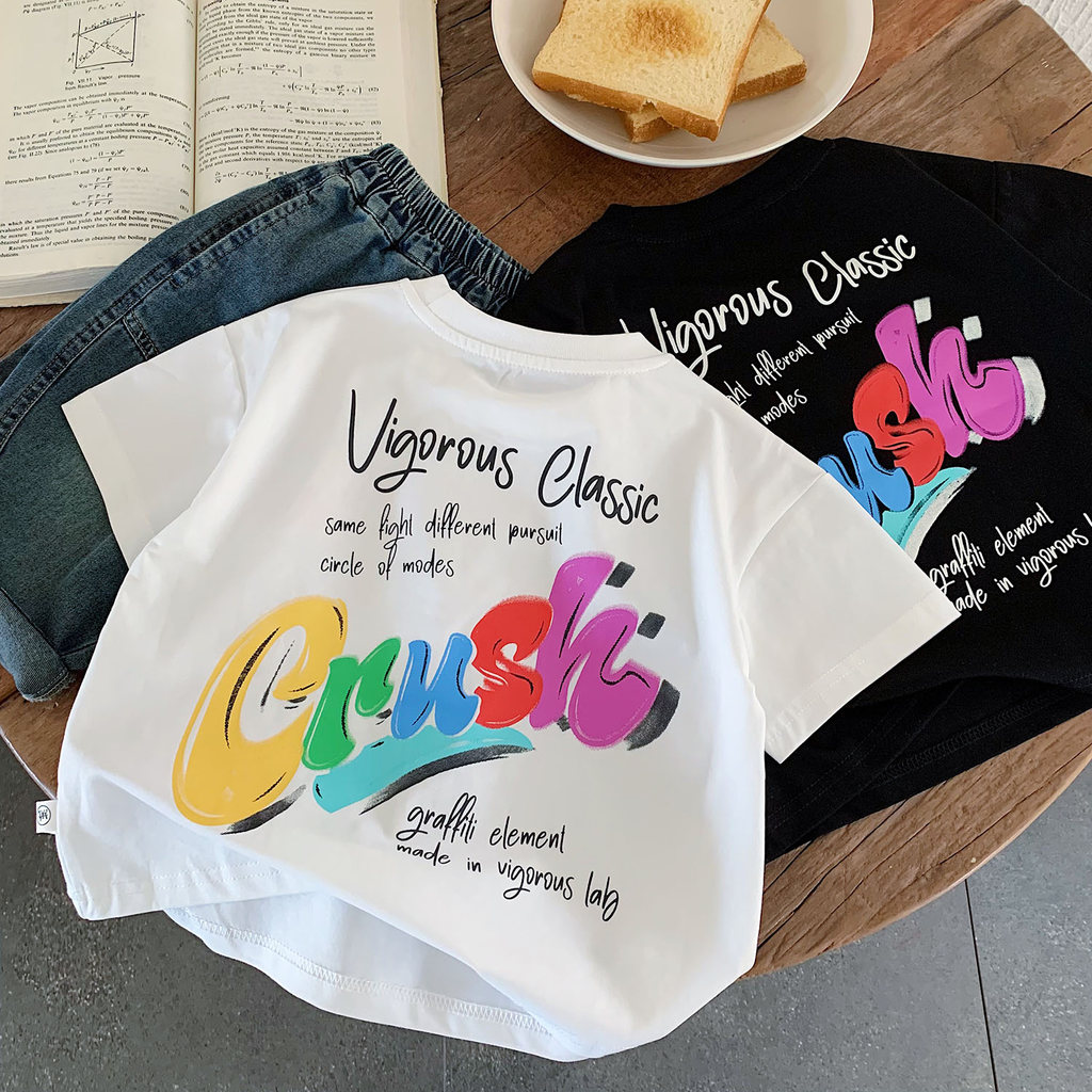 Camiseta do bebê de manga curta meninos verão algodão camiseta crianças branco topo crianças cor meia manga meninos na m