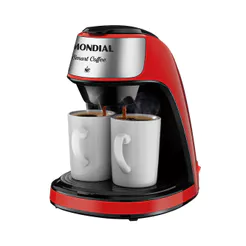 Cafeteira Elétrica Mondial Smart Coffee C-42-2X-B com 2 Xícaras Vermelha - 220V