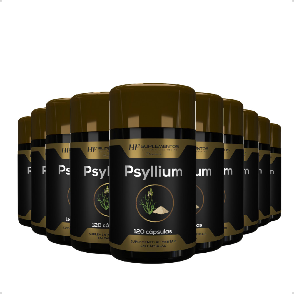 Psyllium 10X 120 cápsulas – Fibra natural para intestino saudável e controle do colesterol!