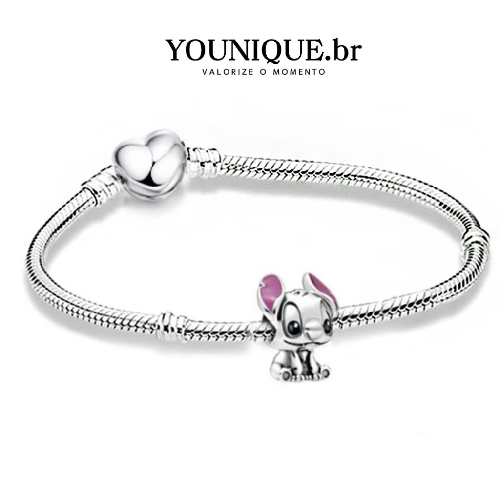 Pulseira banhada a prata S925 básica corrente osso de cobra com beloque simples em Oferta na Shopee