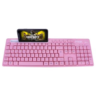 Teclado Multimídia USB Pink Feminino Smart Support KX Rosa original em Oferta na Shopee
