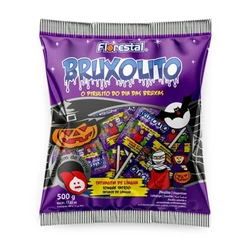 Pirulito Bruxolito Dia das Bruxas - 500g - 50 Unidades - Florestal - Rizzo