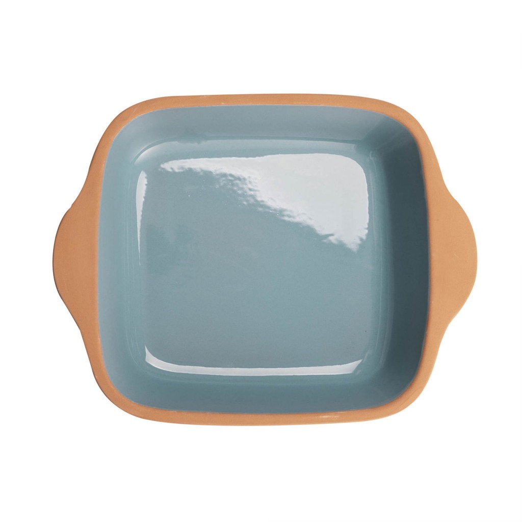 Travessa Refratário Oval com Alça Maia 34 x 29cm Azul Turquesa Cerâmica - Wolff