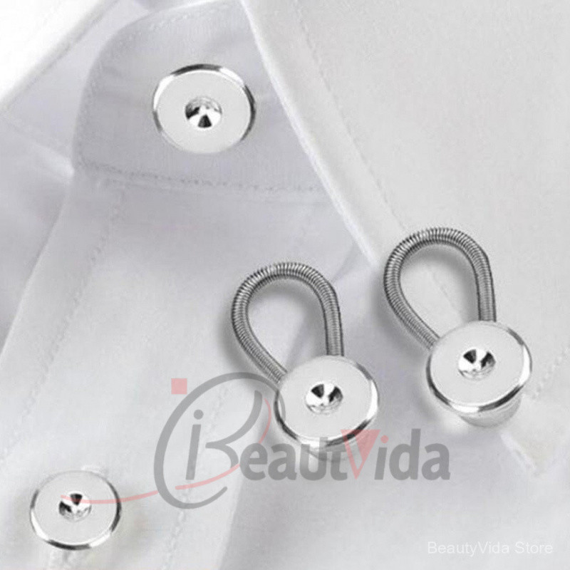 Detalhes do [10x Extensores De Colarinho/Extensor De Pescoço/Botão De Para Expansão De Camisas Masculinas