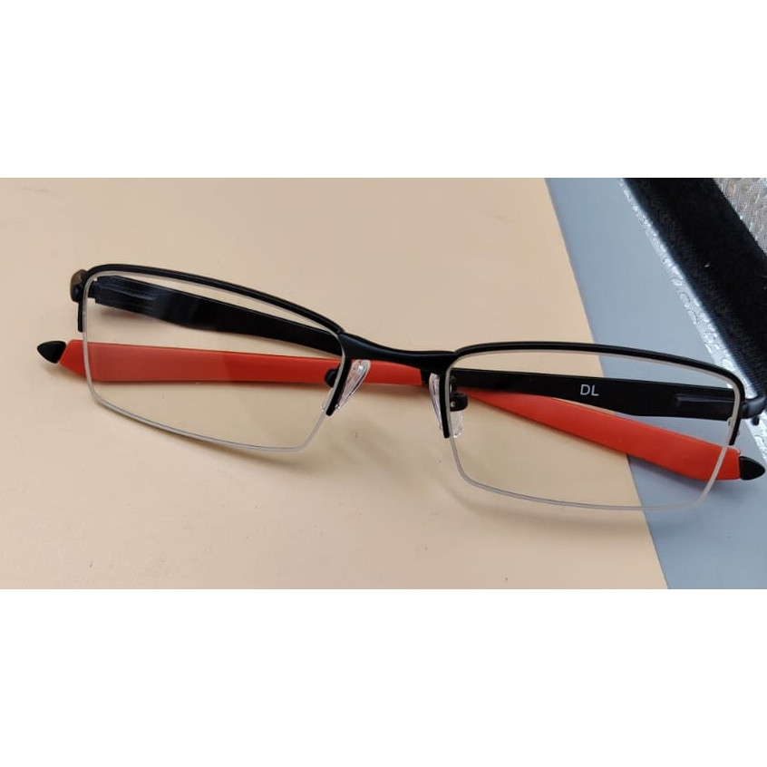 Armação Óculos Masculina Semi Aro Lupa Lupinha Vilão