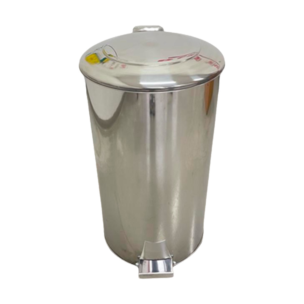 LIXEIRA 90 LITROS PEDAL AÇO INOX PADRÃO EUROPEU PREMIUM