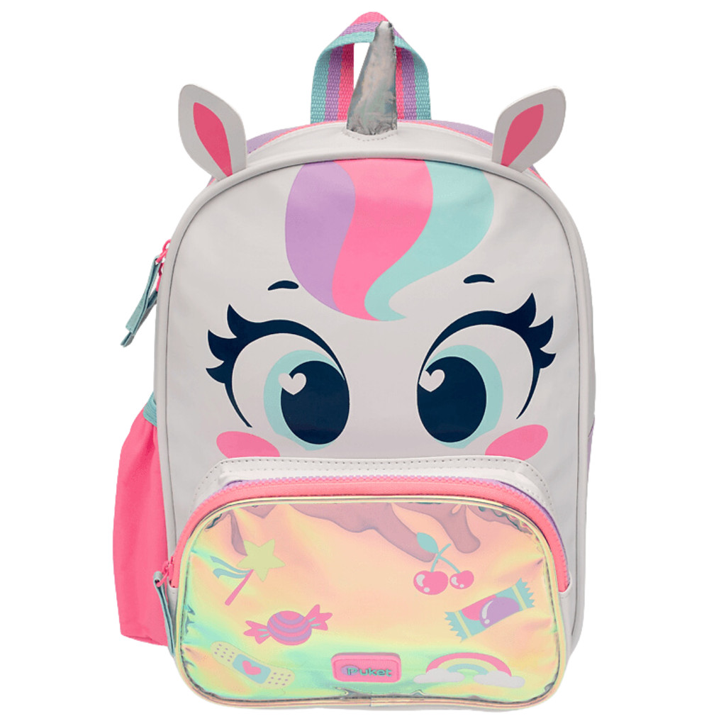 Mini Mochila Infantil Unicórnio Rosa Menina - Puket