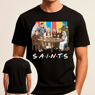 Camiseta Saints Santos Católicos Tema Friends Cristã 100% Algodão Fio 30.1 Premium Exclusiva em Oferta na Shopee