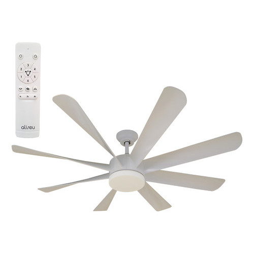 Ventilador De Teto Aliseu Octopus Controle Remoto Estrutura Cinza Claro 8 Pás 6 VELOCIDADE