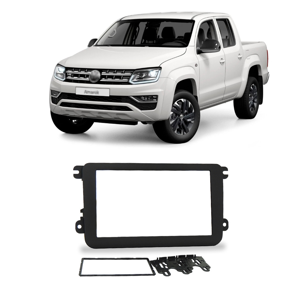 Moldura Painel Volkswagen Amarok 2011 a 2021 Fiamon Preta Padrão Chinês Japonês 1din 2din em Oferta na Shopee