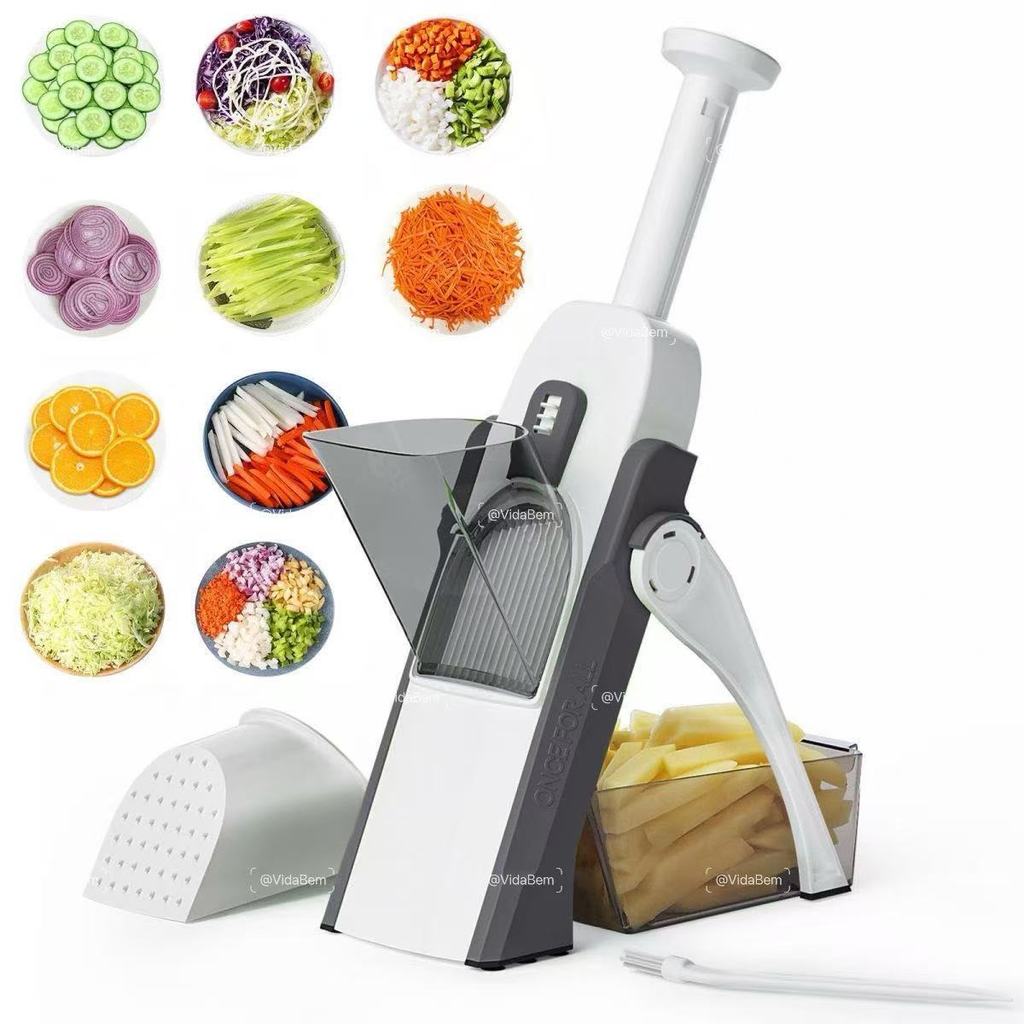 Cortador de Legumes Multifuncional de Cozinha para Uso Doméstico para Ralar, Fatiar e Picar