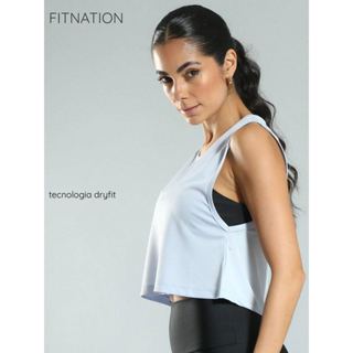 Camiseta Cropped Regata Feminina Fitness Dry Fit Academia Treino Esportivo em Oferta na Shopee