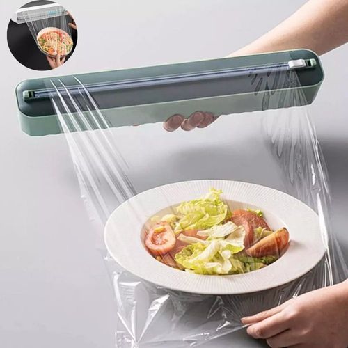 Dispenser Cortador Plástico filme Praticidade Cozinha Corte Preciso Portátil Doméstico