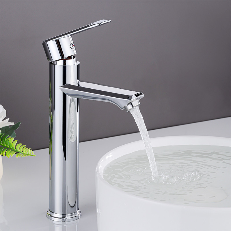 Torneira Banheiro alto Monocomando Misturador Para Lavatório Luxo Inox 304 Cor prata em Oferta na Shopee