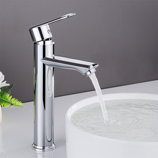 Torneira Banheiro alto Monocomando Misturador Para Lavatório Luxo Inox 304 Cor prata em Oferta na Shopee