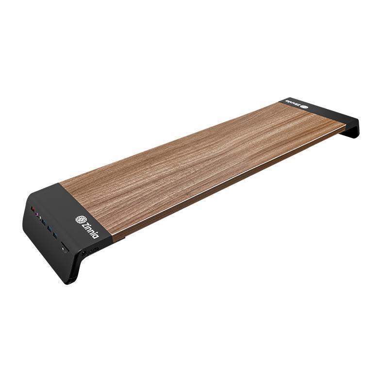 Suporte Mesa Monitor Zinnia Lumna 100 VPro c/ Porta Conexões 650x200x60 Preto ZN