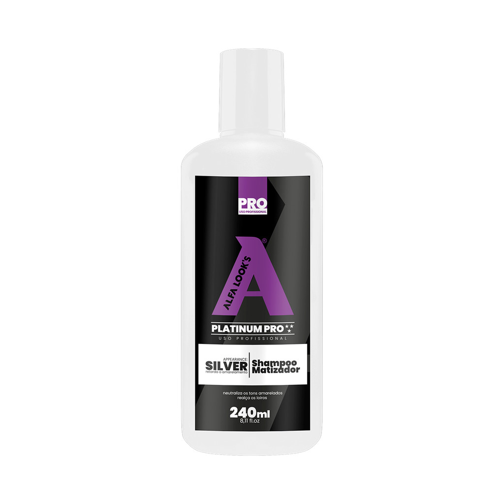 SHAMPOO MATIZADOR PLATINUM PRO - ALFA LOOK'S 240 ML