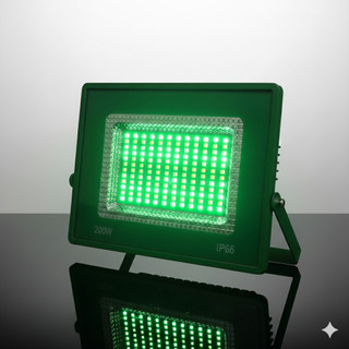 Refletor LED Verde 200W IP66 Iluminação Decorativa Potente Jardim Casa Decoração Iluminação Monumentos Festas Eventos
