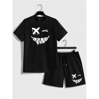Kit Camiseta Masculina e short tectel Smile Streetwear T-shirt Kit Shorts Camisa Style em Oferta na Shopee