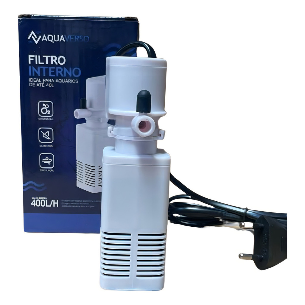 Filtro Interno Para Aquários Aquaverso Fi-400 400 L/h 220v