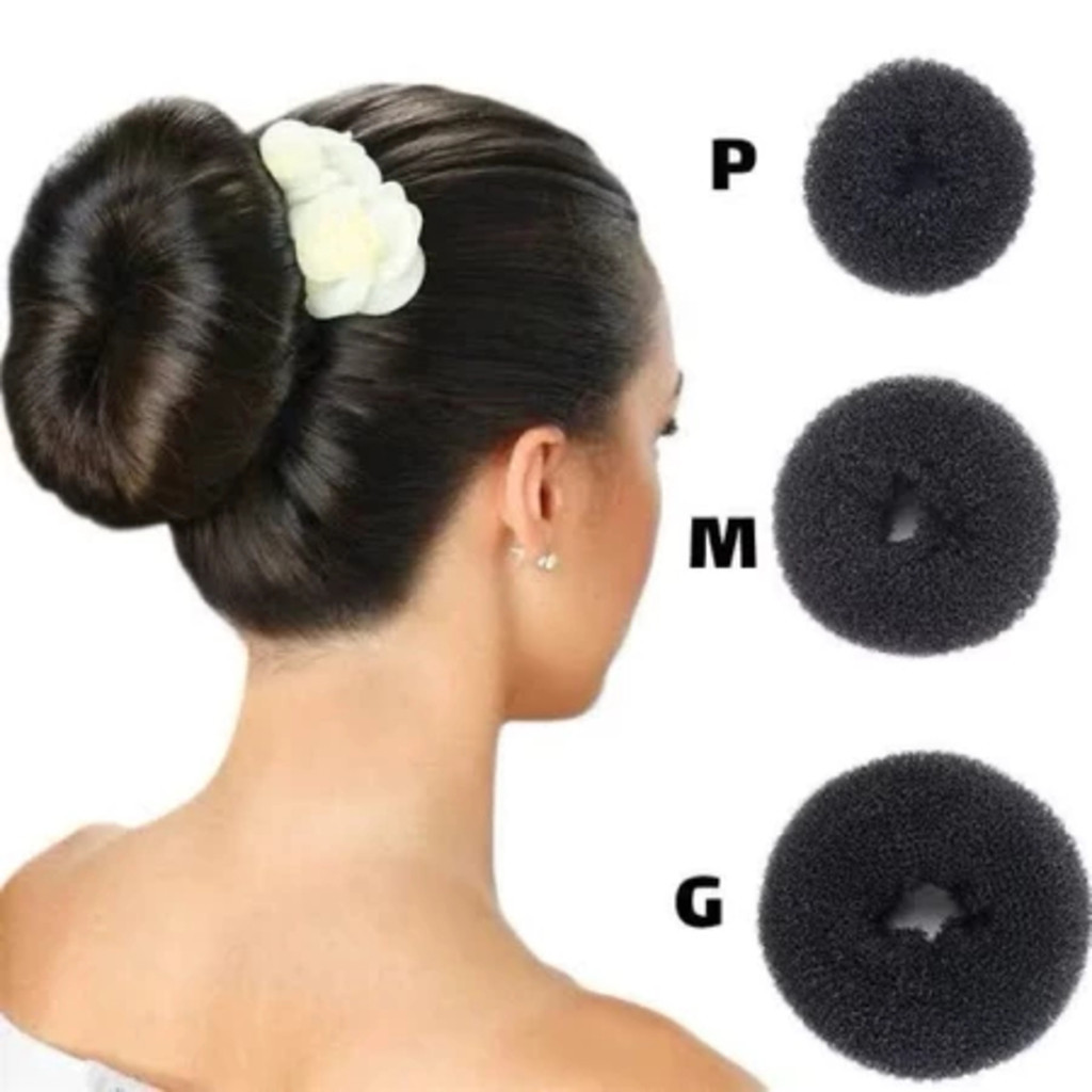 Kit 3/6/12 unidade Esponja Rosquinha para Coque – Acessório Donut Hair Prático e Estiloso para Penteados